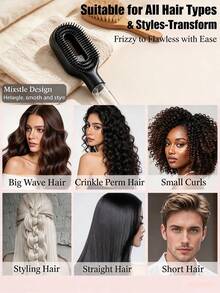 2-In-1 Spray Hair Brush, Styling Brush With Directional Spray Function, Can Be Used On Wet Hair And Eliminate Static, No Spray Bottle Needed, Perfect Hair Care Gift - Multicolor - View 5
