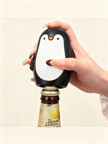 1pc Penguin Shaped Beer Bottle Opener, Push-Type Automatic Bottle Opener, Portable Beverage Bottle Cap Opening Tool, Suitable For Home Bar Party Gathering Scenes, Creative Fun Kitchen Gadget, Fun Gift For Beer Lovers, Desktop Liquor Bottle Opener Tool, Personalized Bottle Opener - Multicolor - View 9