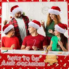 10pcs Bulk Adult Santa Hats, Red, Classic Christmas Hat, Soft Plush, Suitable For Adults, Perfect For Christmas Parties, Family Gatherings, Group Activities - Multicolor - View 6