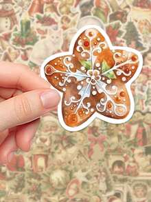 100pcs Retro Christmas PVC Stickers-Perfect For Diaries, Notebooks, Scrapbooks, Photo Albums, And More. These Cool, Artistic Stickers Are Ideal For Parties, Giveaways, Rewards, And Holiday Gifts. - A - View 8