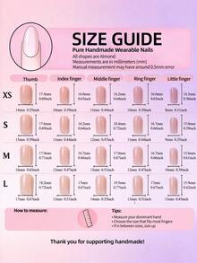 JUTI 10pcs Handmade Short Almond Shape Press-On Nails, Solid Soft Nude Pink False Nails, Elegant Reusable Manicure, Suitable For Daily And Spring Festivals, Full Set Includes Nail File And Jelly Glue - Multicolor - View 6