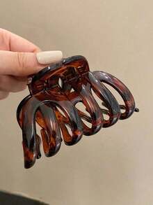 1 Pc/Set Of 9.5cm Plastic Big Claw Hair Claw, High-End Feel, Suitable For Hairstyle, Commuting, Clothing Collocation - A - View 6