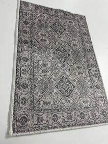 Washable Modern Minimalist Patterned Area Rug – Scandinavian Geometric Design, Contemporary Washable Carpet For Living Room, Bedroom & Home Decor - Rust Brown - View 7