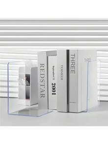 1件 4格桌面書架文件收納架，透明壓克力書架桌面收納，多功能桌面收納架，4格壓克力文件夾，透明桌面文件架，辦公室收納架，適用於書籍、信件、文件 - 彩色 - 查看 11