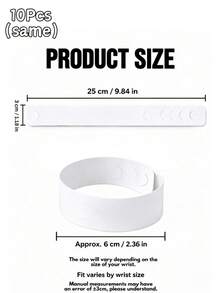 Customizable Paper Wristbands, 2 Colors Available, Soft And Comfortable, Can Print Your Custom Text Or Logo, Suitable For Party Entry, Large Events, Concerts, VIP Access, Festivals, Nightclubs And Event Identification - Multicolor - View 39