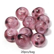 20pcs/Pack Manik-manik Transparan Berwarna-warni Motif Leopard dengan Lubang Besar Ukuran 14*8mm, Manik-manik Akrilik Motif Leopard Modis untuk Musim Gugur/Dingin, Gantungan Kunci Ponsel, dan Hiasan Tas Buatan Tangan DIY - Manik-manik berlubang besar bermotif macan tutul transparan - View 19