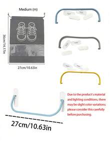 Wall Mounted Shoe Rack With Sticky Hanging Strips With Shoe Storage Bag, Foldable Shoe Rack,Wall-Mounted Mount Shoe,Wall Shoe Rack For Rv Camper, Small Space Shoes Holder For Door Shoes Organizer Shelf No Drilling,Shoe Rack For Closet Entryway. - Multicolor - View 11