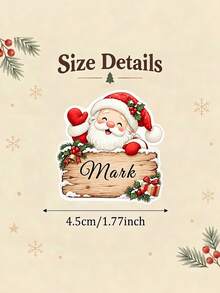 Personalized Custom Christmas Stickers, Multiple Styles Available, Gift Wrapping And Party Custom Labels, Customizable With Names And Other Text, Includes Santa Claus, Snowman, Reindeer, And Other Christmas Element Designs, Christmas Name - Multicolor - View 8