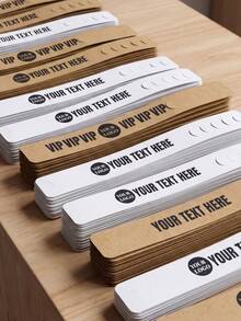 Customizable Paper Wristbands, 2 Colors Available, Soft And Comfortable, Can Print Your Custom Text Or Logo, Suitable For Party Entry, Large Events, Concerts, VIP Access, Festivals, Nightclubs And Event Identification - Multicolor - View 6