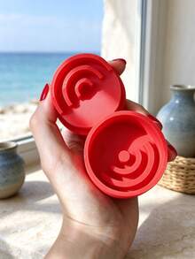 1PC,Double Layer Spiral Red Grinder 50MM 3D Printed One-Piece Hard Plastic Uniform Fine Shred Portable Small Grinder Smoking Accessory - View 9