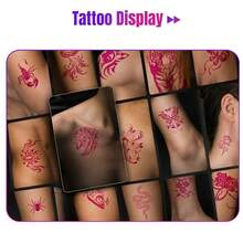 Mini Pink Tattoo Transfer Paper, Professional Plastic Sheets With HD Transfer Patterns, Suitable For C50 Printer, 20/40 Sheets, Small Compatible For Tattoo Artists, For Tattoo Studio Supplies - View 5