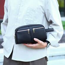1pc New Fashion Men's Clutch Bag, Korean Style Business Casual Large Capacity Small Handbag - Multicolor - View 3