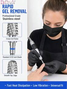 DeDryDS 1pc Stainless Steel Nail Drill Bit, Cutting Milling Grinding Head Accessory For Electric Nail Machine, Foot Care Tool - Multicolor - View 4