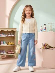Tween Girls Jeans - Navy Blue - View 5