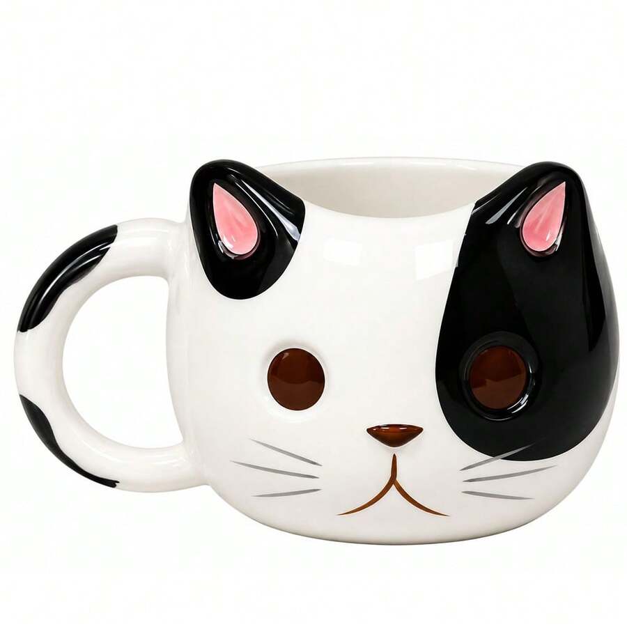 HappyWare Original Kawaii Cat Coffee Mug - Black - View 1