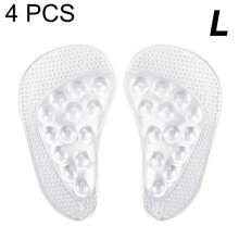 4pcs Arch Support Insoles, Thickened Gel Arch Pads, Self-Adhesive Arch Pads, Unisex, Transparent Footbed Insoles - Clear - View 8