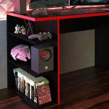Escritorio Gamer Madesa Para Pc Y Consola - Rojo - Ver 9