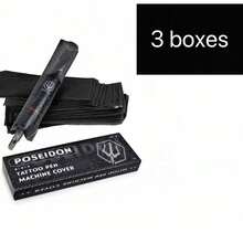POSEIDON Tattoo Pen Machine Covers 200pcs Per Box Disposable Sleeves To Protect Your Tattoo Pen From Pigment Contamination And Water Stains - Black - View 6