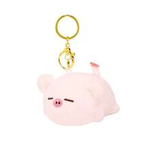 Miniso Piglet B-BO Series Plush Lying Posture Charm, Cute Cartoon Pig Stuffed Pendant, Soft Plush Fabric, Bag Keychain Accessory, Desktop Ornament, Lovely Collectible Gift For Fans(1PC) - Multicolor - View 9