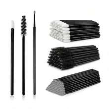 300 st kit med ögonfransförlängningstillbehör, engångsspoolies för fransar, mikropinnar, mascaraborstar, läppborstar och läppstiftspapplicator - Mörkgrå - Visa 1