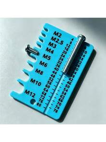Metric Screw Checker Gauge, M2-M12 Screw And Bolt Size Measuring Tool, Plastic Thread Identifier Template, Fastener Gauge Ruler For Hardware Repair, Workshop Hand Tool - A - View 7