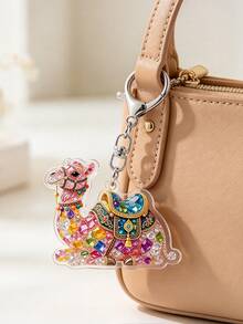 2D Acrylic Camel Keychain, Bag Pendant, Gift Decoration, Party, Ramadan, National Day, Birthday Gift - Multicolor - View 4