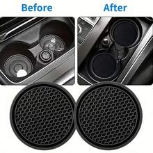 Car Cup Holder, 4/2pcs Universal Non-Slip Cup Holder, Embedded Decorative Cup Holder, Car Interior Accessories, Black (2.75inch/7cm) - Multicolor - View 7