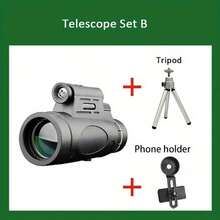 High Magnification Monocular Telescope, Non-Slip Ergonomic Handheld Design, Precision Metal Focus Structure, Sharp Imaging, Comes With Full Set Of Accessories, Suitable For Ball Games, Outdoor Camping, Adult Long-Distance Observation Portable Tool - Multicolor - View 8
