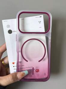 Candy Color Gradient Clear Phone Case Compatible With IPhone 17 Pro Max 17 Pro 17 16 Pro Max 16 Pro 16 15 Pro Max 15 Pro Max 15 Pro 15 14 Pro Max 14 Pro 14 13 Pro Max 13 Pro 13 11 12 Clear Ombre Shockproof Back Cover - Gradient Red - View 5