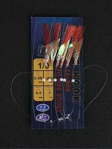 Bionic Fish Skin Colored Line String Hook, Luminous Fishing Rig For Night Fishing, Sea Fishing Lures Fishing Tackle - Multicolor - View 10