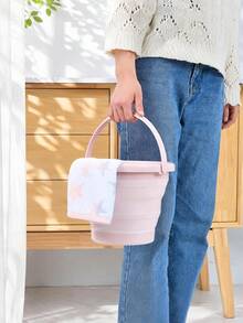 1pc Foldable Bucket, Capacity 3L/5L/10L, Space-Saving, Portable Collapsible Bucket, Multi-Purpose For Laundry, Home, Outdoor, Car Wash, Camping, Fishing, Multiple Colors Available - Multicolor - View 1