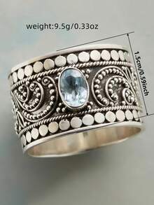 1pc Luxury Cubic Zirconia Ring, Women's Style, Valentine's Day Gift, Wedding Anniversary Party Accessory - 5# - View 9