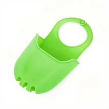 Bolsa colgante de drenaje para fregadero de cocina, estante de almacenamiento para esponja y paño, estante de drenaje para jabón de baño, estante de almacenamiento plegable sin taladro para grifo, bolsa de almacenamiento para cepillo de platos, cesta colgante de filtración creativa - 1 ud. - Ver 12