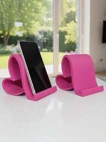 1pc Creative Heart-Shaped Tablet Stand, Perfect For Home, Office And Party Table Decoration & Storage. Suitable For Birthday, Holiday, Wedding, Bride, Bridesmaid And Bachelorette Party. No Power Required. - Multiple Styles - View 4