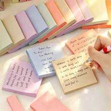 1 Pack/5 Packs Morandi Colorful Sticky Notes, Each Pack Contains 5 Colors, 100 Sheets Per Pack, 7.6 X 7.6 Cm (3 X 3 Inches), Suitable For Home, Office And Notebooks, 100 Sheets Per Pack - one-size - View 3
