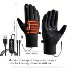 RAF USB Electric Heated Gloves, 3 Temperature Settings, Unisex Winter Warm Gloves, Touchscreen Smooth Surface Gloves, Double-Sided Heating, Intelligent Temperature Control, Ideal Winter Gift Choice. - View 14