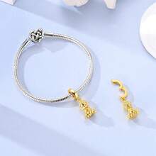 18K Gold Plated Buddha Pendant Charm With Universal Clasp, Compatible With Original Bracelets, Necklaces, Bangles, Beads, DIY Jewelry Making Design, Jewelry Gift For Women And Girls - Gold - View 4