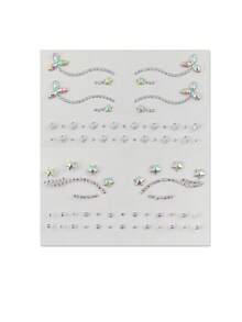 2pcs Butterfly & Star Face Rhinestone Stickers, Self-Adhesive Holographic Face Gem Stickers, Eyeliner Makeup Rhinestone Stickers For Music Festival, Christmas, Stage Makeup, Eye DIY - Multicolor - View 10