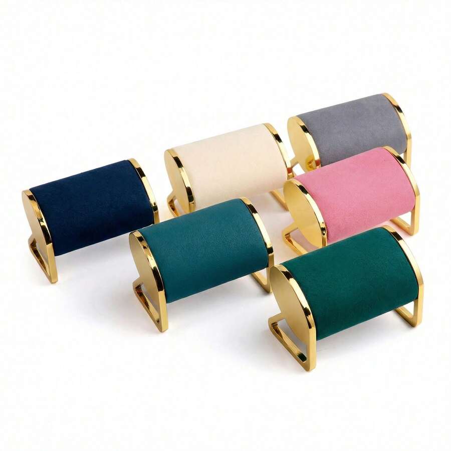 1 Luxury Velvet Watch Display Stand, Metal Anti-Slip Watch Stand, And Jewelry Photography Props Suitable For Both Home And Commercial Use. - Multicolor - View 1