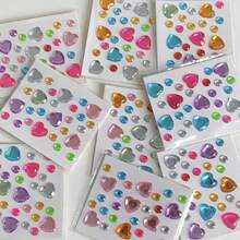 Self‑Adhesive Rhinestone DIY Stickers, Colorful Acrylic Gem Glitter Stickers, Moon Star Diamond Gems, For Kids Craft, Scrapbooki - one-size - View 7