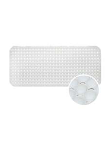 1pc Non-Slip Bathtub Mat With Drainage Holes And Suction Cups, Shower Mat And Bathroom Rug, Home Bathroom Accessories - Multicolor - View 3