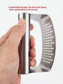 1/2pcs Stainless Steel Ring-Shaped Hand-Held Garlic Press, Manual Garlic & Ginger Crusher, Garlic Chopper, Easy To Clean, Convenient To Carry And Store, Kitchen Gadget - Silver - View 6