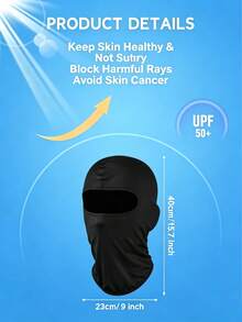 1pc Or 2pcs Unisex Solid Color Balaclava Hood, Outdoor Cold Protection Face & Neck Warmer, Windproof Cycling Mask, Suitable For Daily Outings, Clothing Matching, Cycling - Multicolor - View 6
