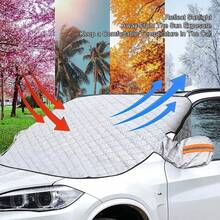 Trending Magnetic Car Windscreen Cover, Must-Have Anti Theft Snow Ice Sun Shade Protector, Waterproof Winter Frost Guard For Car Windshield - 1 - View 9