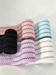 1pc Colorful Triangle Mesh Hollow Elastic Stretch Band, Width 63mm-73mm, Suitable For Fashion Clothing Accessories, Handmade Crafts, DIY Creation & Design - Multicolor - View 7