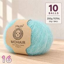 10-Pack Alpaca Blend Yarn, 25g Per Ball Total 250g, Multi-Color Fluffy Soft Knitted Yarn For DIY Knitting Sweaters, Cardigans, Vests, Scarves, Hats And Shawls - 10-pack Alpaca Wool - View 18