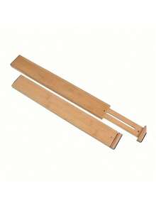 1/2/4pcs Adjustable Bamboo Drawer Dividers, Spring-Loaded Storage Partitions, For Kitchen, Vanity, Bedroom, Desk, Clothes, Socks And Other Home Goods, Desktop Drawer Organizer, Drawer Storage Accessories - Multicolor - View 13