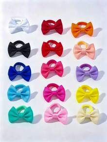 30pcs Girls Bow Hair Ties, Versatile Daily Hair Accessories Suitable For Girls To Wear - Multicolor - View 5