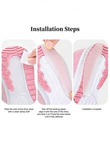 4pcs/Set Water Ripple Pattern Silent Anti-Friction Self-Adhesive Cuttable Marathon Sports Shoes Boots Accessories - Clear - View 5