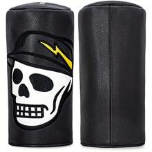1PC Golf Driver Head Cover, Made Of PU Material, Decorated With Cool Embroidery Of Skull Wearing Cap And Yellow Lightning. Built-In Soft Inner Lining Shields Your Club From Scratches And Bumps. Edgy Stylish Golf Accessory For Golf Lovers. - Multicolor - View 10